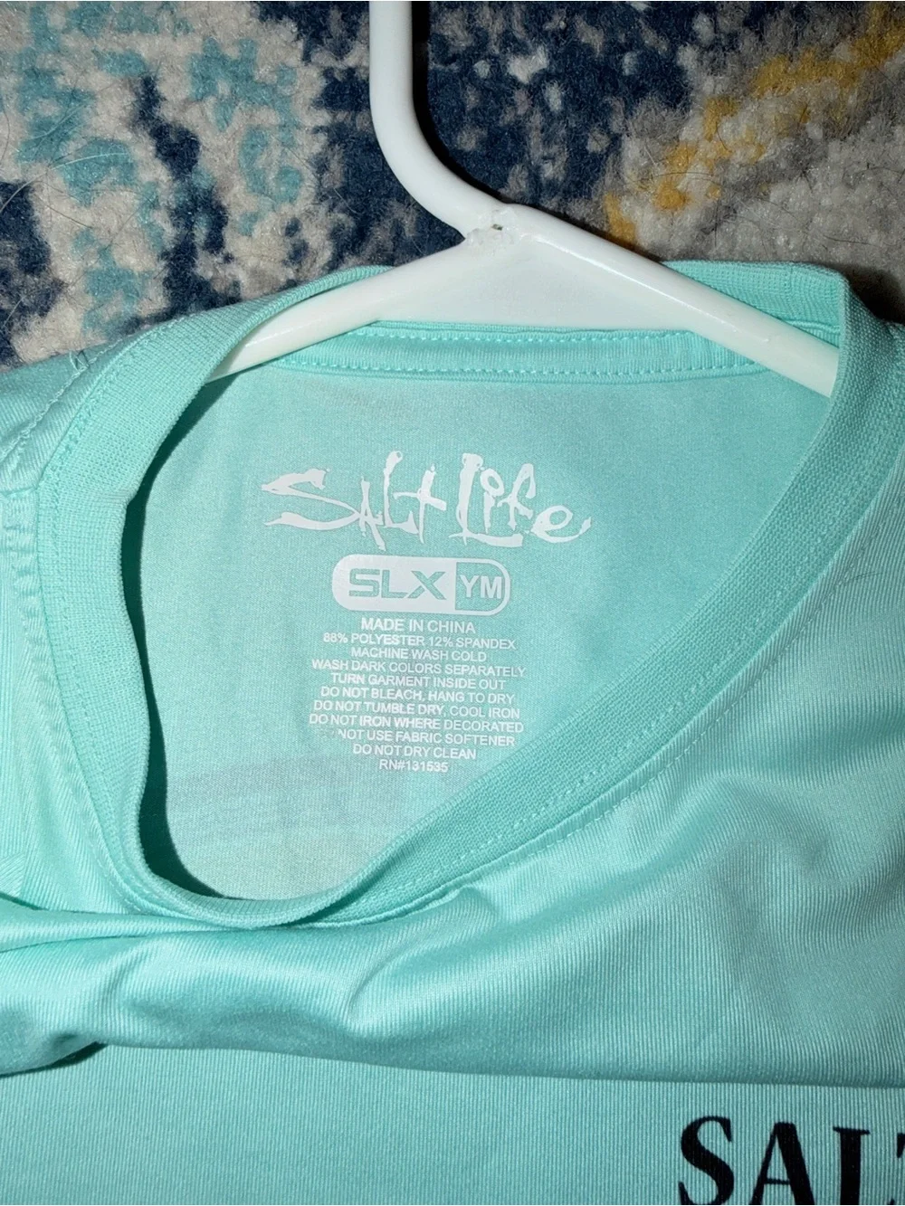 Salt Life SLX Boys Aqua UV Performance Fishing Shirt Long Sleeve